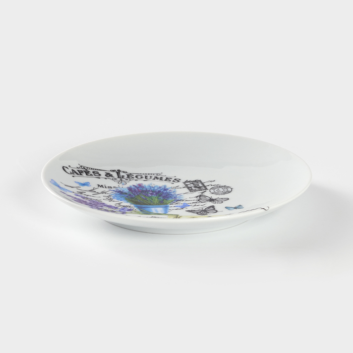 Тарелка фарфоровая «Прованс», d=17,5 см, белая, микс - фото 1892421165