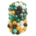 Шарики для сухого бассейна для сухого бассейна 150 штук (бирюзовый, серебро, зеленый металлик, золотой, белый перламутр, черный), диаметр шара 7.5 см - Фото 7