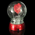 Сувенир световой стекло шар "Лебеди под розой" 10х14см - Фото 3