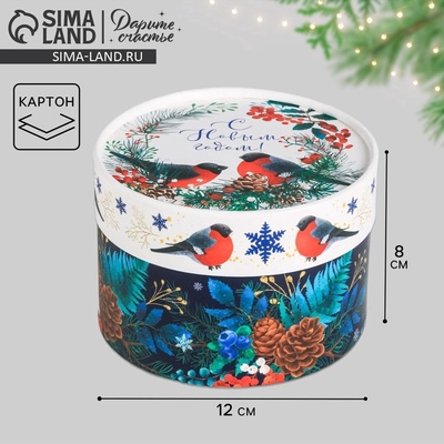 Коробка подарочная «С Новым годом», 12×8 см