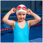 Очки для плавания детские ONLYTOP «Бантик», беруши, цвет розовый - фото 6306246