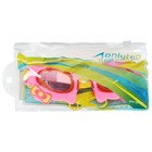 Очки для плавания детские ONLYTOP «Бантик», беруши, цвет розовый - фото 6306250