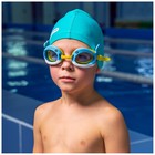Очки для плавания детские ONLYTOP «Дельфин», беруши, цвет голубой - фото 4309116
