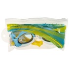 Очки для плавания детские ONLYTOP «Дельфин», беруши, цвет голубой - фото 4309121