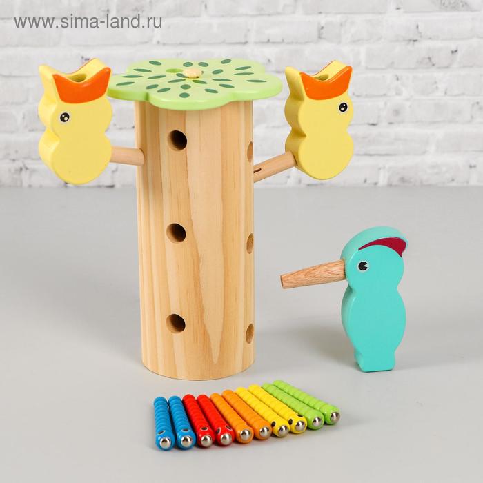 Развивающая игра рыбалка «Червячки и птички» 18.5×10.7×10.7 см