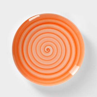 Тарелка фарфоровая Infinity, d=24 см, цвет оранжевый