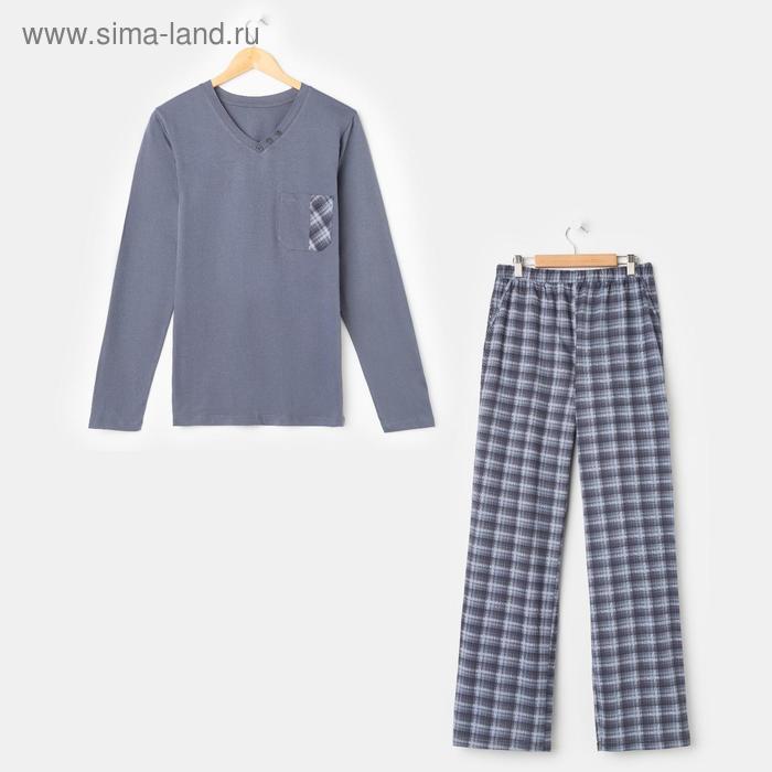 Костюм мужской (джемпер, брюки), цвет серый, размер 50 - Фото 1