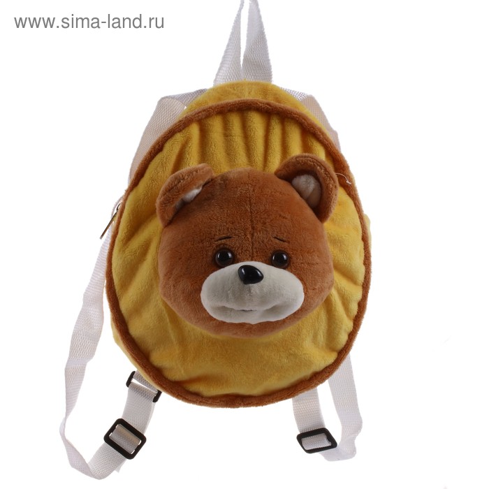 Мягкий рюкзак "Медведь" плюшевый - Фото 1
