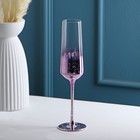 Бокал из стекла для шампанского Magistro «Мерцание», 190 мл, цвет розовый - фото 318341098