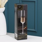 Бокал для шампанского Magistro «Мерцание», 190 мл, 7×24.5 см, стекло, золотой - Фото 2