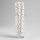 Трубочки для коктейля «Цветные звёзды», тиснение, набор 12 шт. - Фото 1