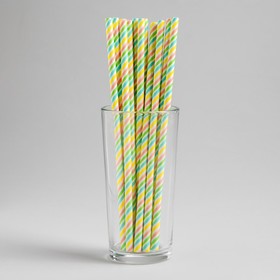 Трубочки для коктейля «Цветная спираль», набор 12 шт.