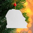 Елочная игрушка деревянная «Дом пряник», 0.5×7×7 см - Фото 2