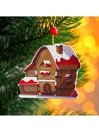 Елочная игрушка деревянная «Дом пряник», 0.5×7×7 см - Фото 2