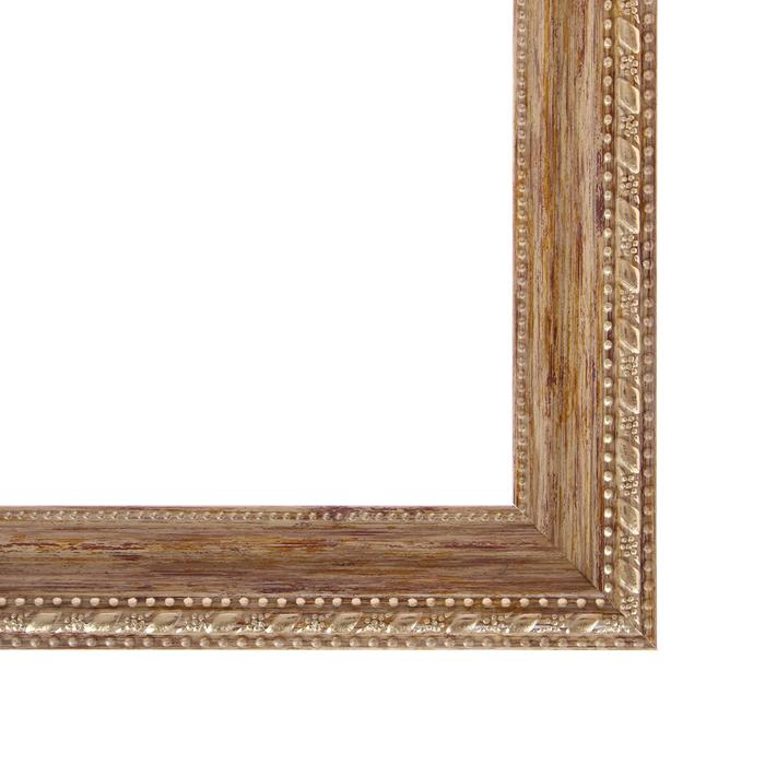 Рама для картин (зеркал) 21 х 30 х 2,6 см, пластиковая, Calligrata 6429, дерево-золотая