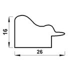 Рама для картин (зеркал) 21 х 30 х 2,6 см, пластиковая, Calligrata 6429, дерево-золотая - фото 23901674