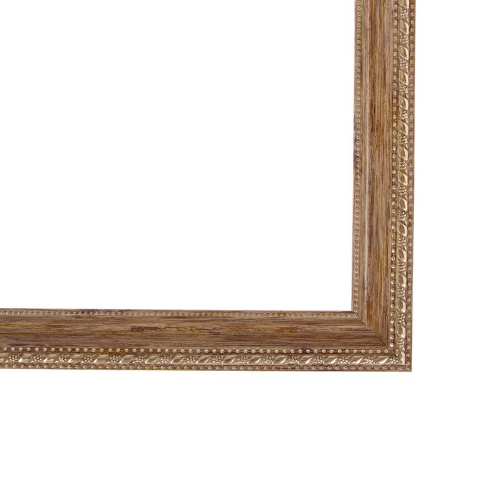 Рама для картин (зеркал) 40 х 50 х 2,6 см, пластиковая, Calligrata 6429, цвет дерево с золотом - фото 1907112834