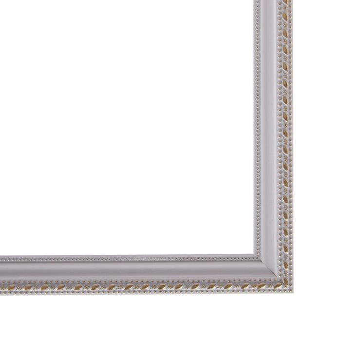 Рама для картин (зеркал) 30 х 40 х 2,6 см, пластиковая, Calligrata 6429, бело-золотая - фото 1908571188