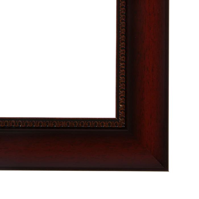 Рама для картин (зеркал) 21 х 30 х 4,4 см, пластиковая, Calligrata 6744, красное дерево - фото 1918968344