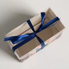 Коробка на 2 капкейка, кондитерская упаковка «Настоящему мужчине», 16 х 8 х 10 см - Фото 3