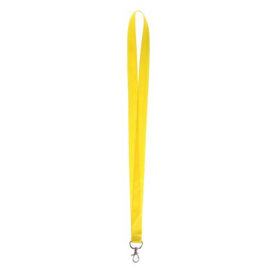 Лента для бейджа ширина-20 мм, длина-90 см с металлическим карабином, жёлтая