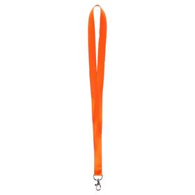 Лента для бейджа ширина-20 мм, длина-90 см с металлическим карабином, оранжевая