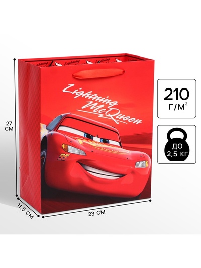 Пакет ламинат вертикальный «Машинка», 23 × 27 × 11.5 см