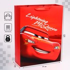 Пакет ламинат вертикальный "McQueen", Тачки, 31х40х11 см - фото 1580151