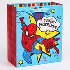 Пакет подарочный "С Днем рождения" 23х27х11.5 см, упаковка, Человек-паук - Фото 2
