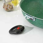 Казан алюминиевый, 4 л, d=28 см, стеклянная крышка, две съёмные ручки, антипригарное покрытие, цвет зелёный - Фото 5