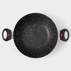 Казан алюминиевый, 4 л, d=28 см, стеклянная крышка, две съёмные ручки, цвет фиолетовый - Фото 4