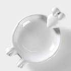 Блюдо сервировочное Доляна «Зайка», 21×16×9.5 см, доломит, цвет белый - Фото 3