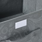 Короб стеллажный для хранения с крышкой Доляна «Нея», 26×20×17 см, цвет серый - Фото 4