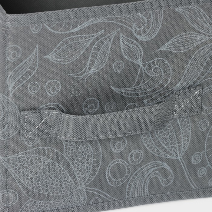 Короб стеллажный для хранения Доляна «Нея», 19×19×19 см, цвет серый