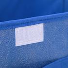 Короб стеллажный для хранения с крышкой «Фабьен», 26×20×16 см, цвет синий - Фото 4