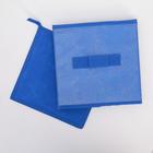 Короб стеллажный для хранения Доляна «Фабьен», 19×19×19 см, цвет синий - Фото 3