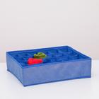 Органайзер для хранения белья Доляна «Фабьен», 24 отделения, 35×30×10 см, цвет синий - Фото 2