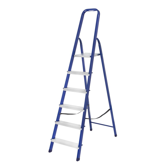 УЦЕНКА Стремянка ТУНДРА, металлическая комбинированная, 6 ступеней, 1240 мм - Фото 1