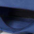 Сумка дорожная, отдел на молнии, наружный карман, длинный ремень, цвет синий - Фото 5