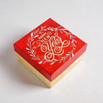 Набор подарочных коробок 6 в1 Happy new year, 10×10×6 - 20×20×11 см, Новый год