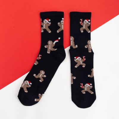 Носки новогодние мужские KAFTAN «Печенька», размер 41-44 (27-29 см), чёрные