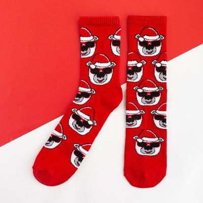 Носки новогодние мужские KAFTAN «Мишка» размер 41-44 (27-29 см), красные