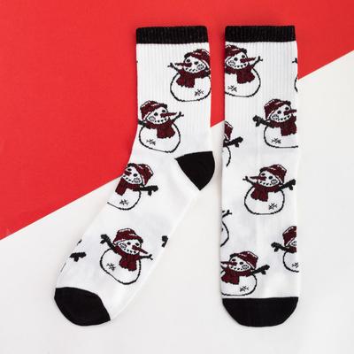 Носки новогодние мужские KAFTAN «Снеговик» размер 41-44 (27-29 см), белые