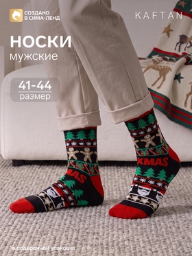 Носки новогодние мужские KAFTAN Xmas mood, размер 41-44 (27-29 см) 5078167