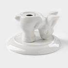 Блюдо для десертов Доляна «Зайка», d=20.5 см, цвет белый - Фото 3