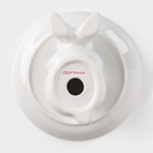 Блюдо для десертов Доляна «Зайка», d=20.5 см, цвет белый - Фото 5