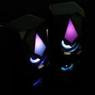 Компьютерные колонки 2.0 Qumo Mask AS004, 2х5 Вт, USB, RGB подсветка, чёрные - Фото 13