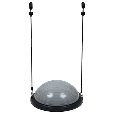 Полусфера BOSU гимнастическая ONLYTOP, с насосом, 46×20 см, серая