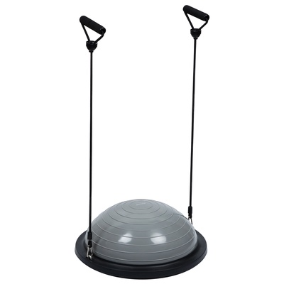 Полусфера BOSU гимнастическая ONLYTOP, с насосом, 46×20 см, серая