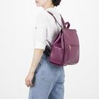 Рюкзак молодёжный, отдел на клапане, 4 наружных кармана, цвет розовый - Фото 2